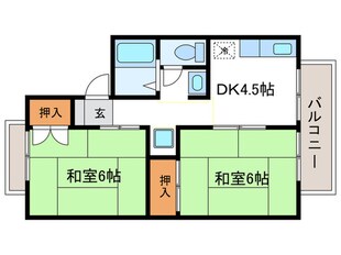 ヴィルベ－ル奥村Ａの物件間取画像